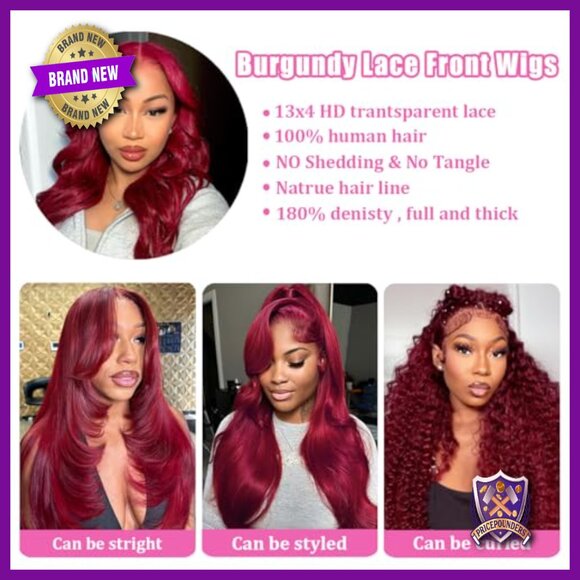 13x4 HD Lace Front Wig Human Hair Body Wave 180% Density Glueless 24 Inch main image 5